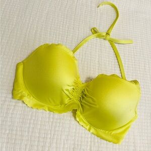NWOT Victoria’s Secret Swim top yellow 36C